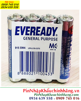 Eveready 912 AAA SW4, Pin 1.5v Eveready 912 AAA SW4 /R03, X.xứ Indonesia (Gói 4viên)